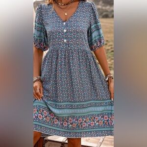 Floral print dress no brand